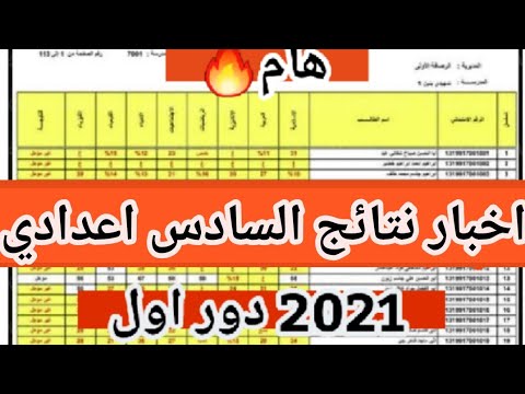 اخر اخبار نتائج السادس الإعدادي 2021 الدور الاول