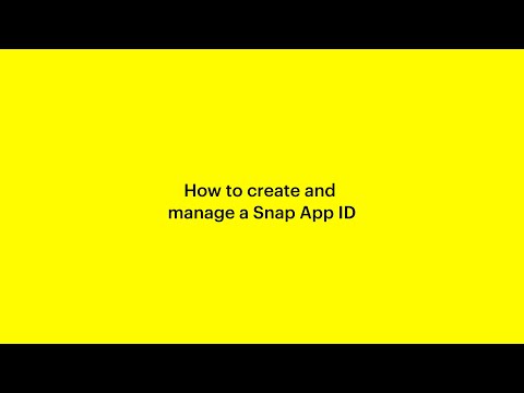 How to create and manage a Snap App ID
