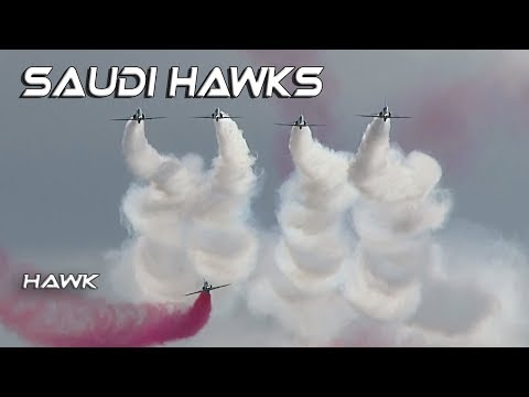 4Kᵁᴴᴰ 4K UHD Saudi Hawks Or The GREEN Arrows Royal Saudi Air Force Display Team Airshow 2017