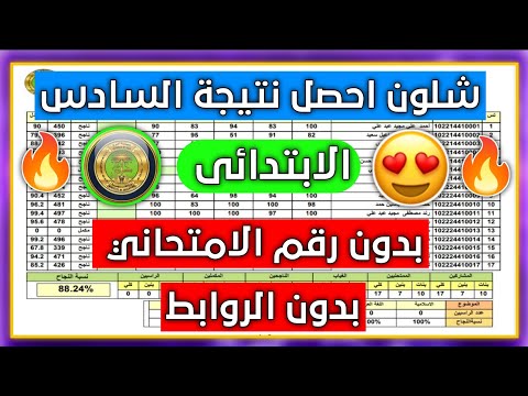 شلون احصل نتائج السادس الابتدائي الدور الاول 2022 بدون الرقم الامتحاني ولا روابط