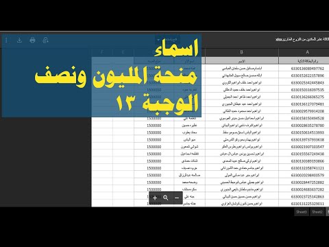 اسماء منحة المليون ونصف للعائدين الوجبة 13 من وزارة الهجرة والمهجرين 2021