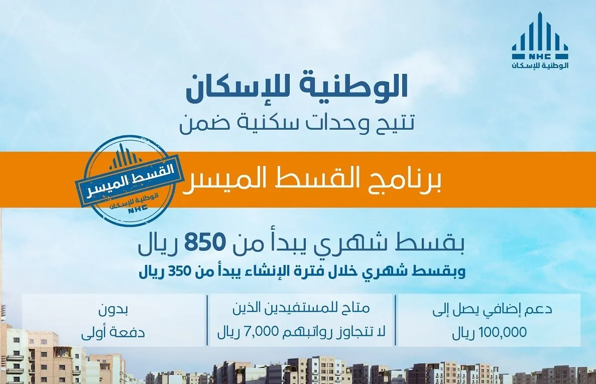 ما طريقة الاستفادة من سكني القسط الميسر وأهم الشروط المطلوبة؟ الاسكان توضح