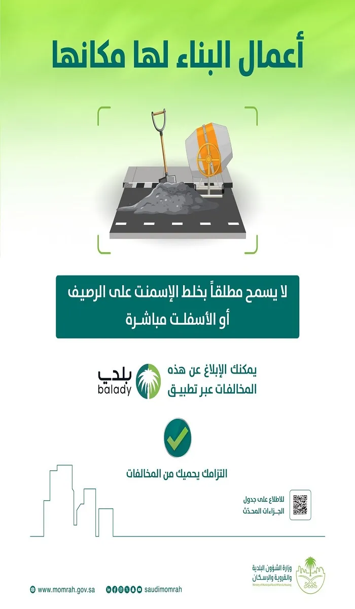 طبقا لجدول المخالفات البلدية .. أمانة القصيم توجه تنبيه هام بالحفاظ على المتلكات العامة