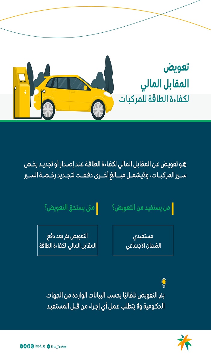 الضمان والتمكين .. يتم تعويض مستفيدي الضمان عن المقابل المالي لكفاءة الطاقة في هذه الحالة