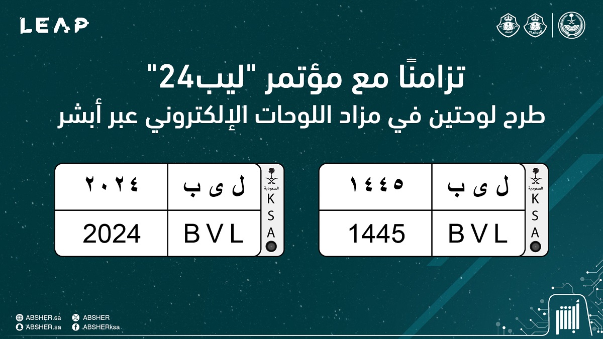منصة أبشر تطرح لوحتين لمؤتمر ليب في مزاد اللوحات الإلكترونية الأخير