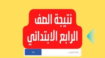 رابط إستخراج نتيجة الصف الرابع الابتدائي 2024 من خلال بوابة التعليم الأساسي