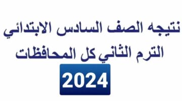 Link مباشر .. نتيجة الصف السادس الابتدائي جميع المحافظات 2024 عبر موقع وزارة التربية والتعليم نتائج الامتحانات بالرقم القومي