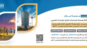 جامعة جازان تعلن عن موعد القبول في برامج الدراسات العليا 1446 ورابط التقديم وشروط التسجيل