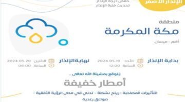 عاجل .. المركز الوطني للأرصاد الجوية يوضح أخبار الطقس اليوم الإثنين 20 مايو 2024