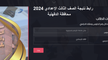 “ظهرت الآن” رابط نتيجة الصف الثالث الإعدادى محافظة الدقهلية 2024 عبر natiga4