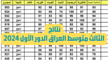 نتائج الصف الثالث متوسط موقع نتائجنا 2024 رابط رسمي للاستعلام عن النتائج إلكترونيًا