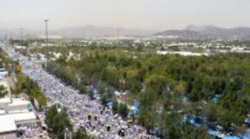 التشجير فى عرفات يساعد فى  تخفيض درجات الحرارة على الحجاج
