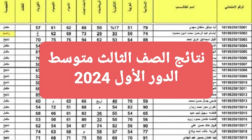 الاستعلام بالاسم نتائج الصف الثالث متوسط الدور الأول 2024 عبر موقع نتائجنا