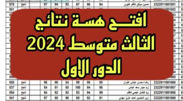 موعد اعلان نتائج الثالث المتوسط 2024 الدور الأول في بغداد والبصرة والكوفة وجميع المحافظات في العراق عبر نتائجنا وملازمنا