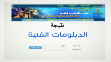 رابط موقع بوابة التعليم الفني نتيجة الدبلوم الدور الأول 2024 برقم الجلوس