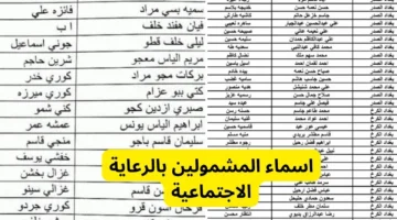 متاحة الآن .. اسماء الرعاية الاجتماعية الوجبة الأخيرة 2024 في العراق