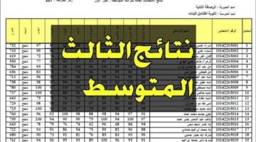 كيفية الاستعلام عن نتاءج الثالث متوسط الدور الثاني 2024 عبر موقع وزارة التربية العراقية بالرقم الامتحاني