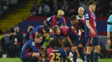 إصابة مفاجئة في دوري الأبطال: لاعب برشلونة يغادر مواجهة إنتر ميلان مصابًا