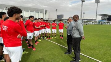 أبو ريدة يعزز معنويات منتخب الشباب في التدريب الأخير قبل مواجهة زامبيا