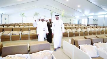 نهيان بن سيف يزور مخيمات حجاج الإمارات