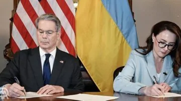 أمريكا وأوكرانيا توقعان اتفاقية شراكة اقتصادية تشمل الاستغلال المشترك للعناصر النادرة.