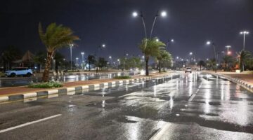 أمطار غزيرة وعواصف رعدية تضرب أجزاء المدينة المنورة حتى مساء الجمعة