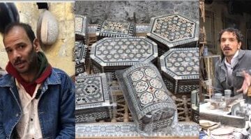 إبداع مذهل: لوحة من مليون قطعة صدف في عالم صناعة الأرابيسك بـ”الدرب الأحمر” – فيديو
