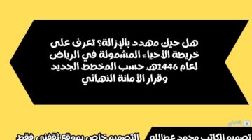 هل حيك في الرياض معرض للإزالة عام 1446هـ؟ اكتشف خريطة الأحياء المشمولة وفق المخطط الجديد وقرار الأمانة النهائي